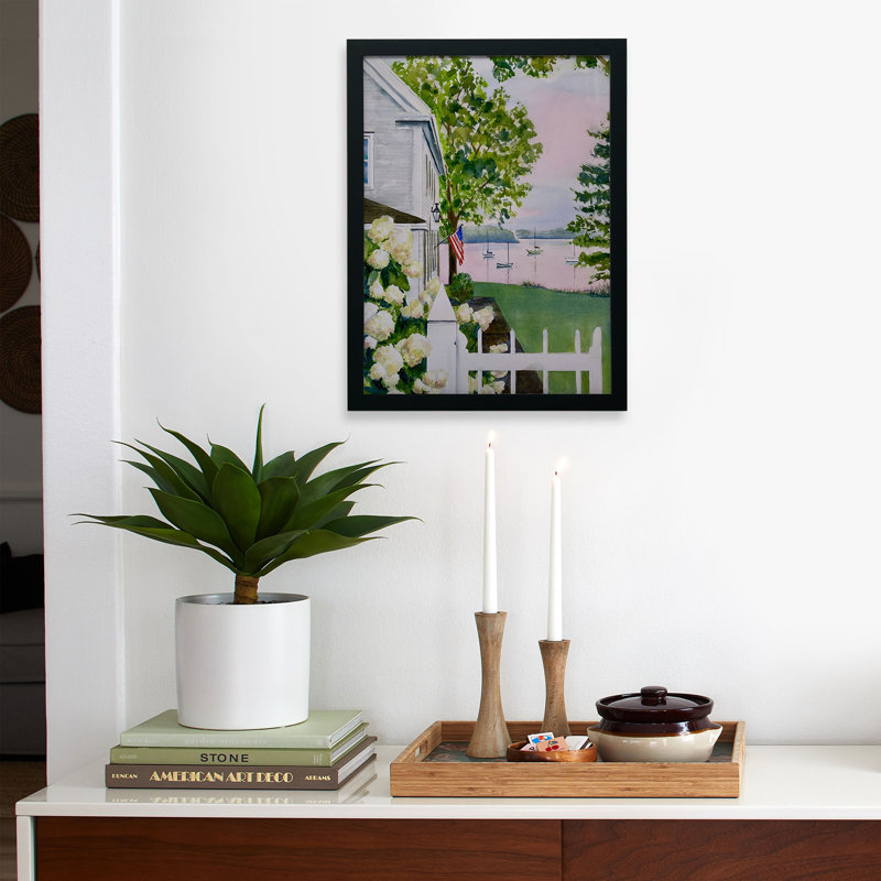 Laura Trevey New England Hydrangea Framed Poster, 16" H x 12" W