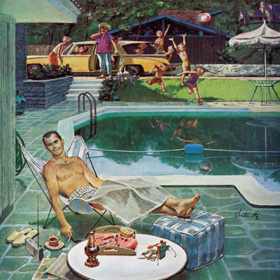Unwelcome Pool Guests - Print on Canvas