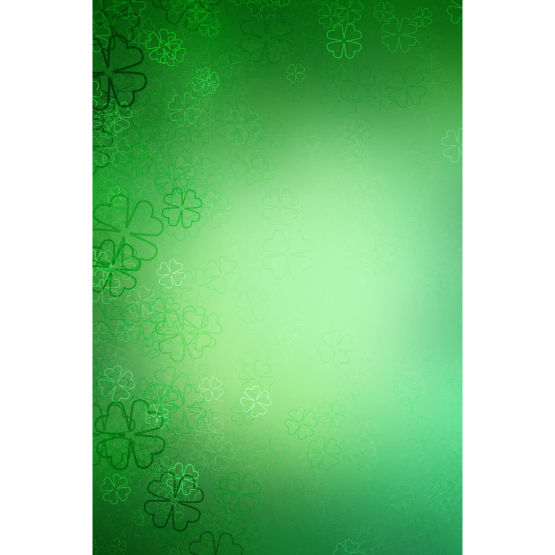 St Patrick Day Background Abstract - Wrapped Canvas Print