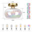 Luminaire semi-encastré moderne à 1 lumière de 8,66 po avec abat-jour en verre arc-en-ciel pour le salon, la chambre à coucher, le couloir