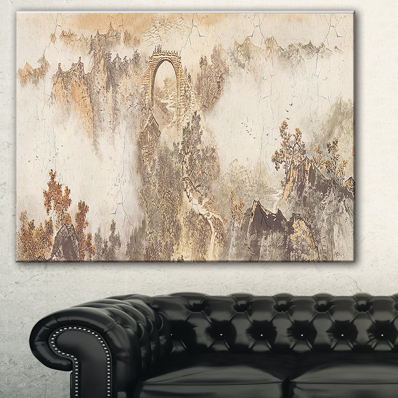 « nature de style rétro », impression sur toile tendue, H 30 po x l 40 po x P 1 po