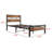 Platform Bed Frame with Rustic Vintage Wood Headboard, Strong Metal Slats Support, No Box Spring Needed-363797094