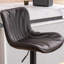 Swivel Adjustable Height Faux Leather Bar Stool-766244488