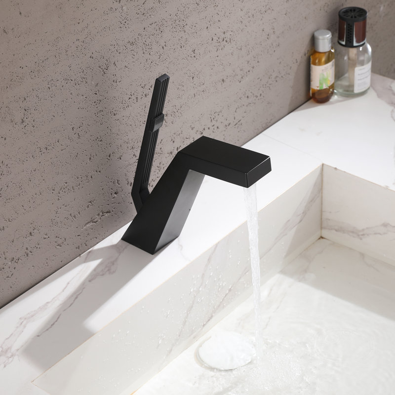 Single-Hole Single-handle Bathroom Faucet, Matte Black