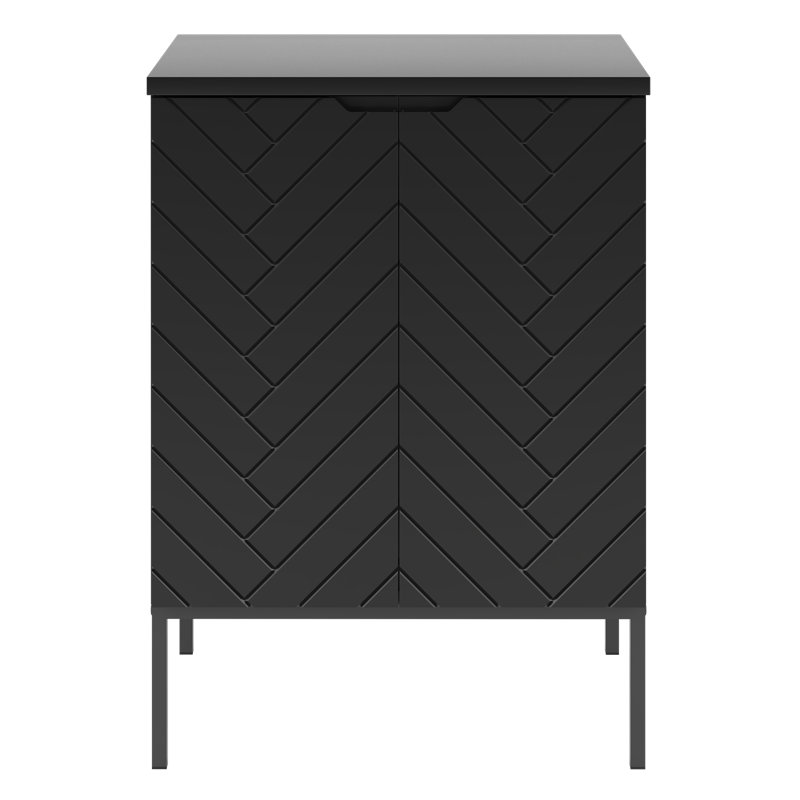 Ailyne 61mm Bathroom Vanity with Basin, Black/Gold