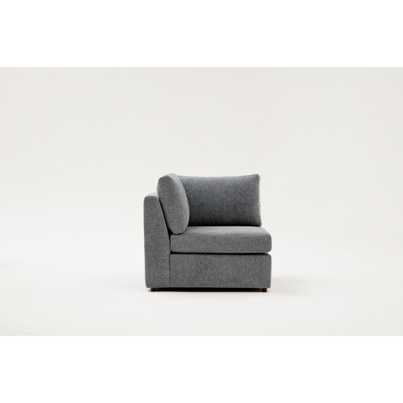 Nelu 1 Seater Seating Component, Grey, 94cm H x 160cm W x 71cm D