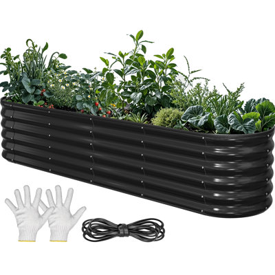 Metal Raised Garden Bed,240x61x43cm