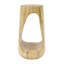 Table d'appoint d'extérieur, table de bout à conception creuse, table de tabouret de jardin de patio, table d'appoint décorative pour terrasse de balcon de plage, béton léger, texture semblable au bois-594124692