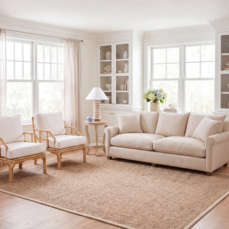 Dollard Natural Fiber Seagrass Rug, Rectangle 8' x 10'