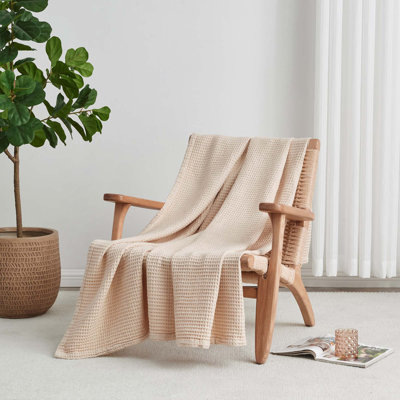 100% Cotton Waffle Weave Blanket