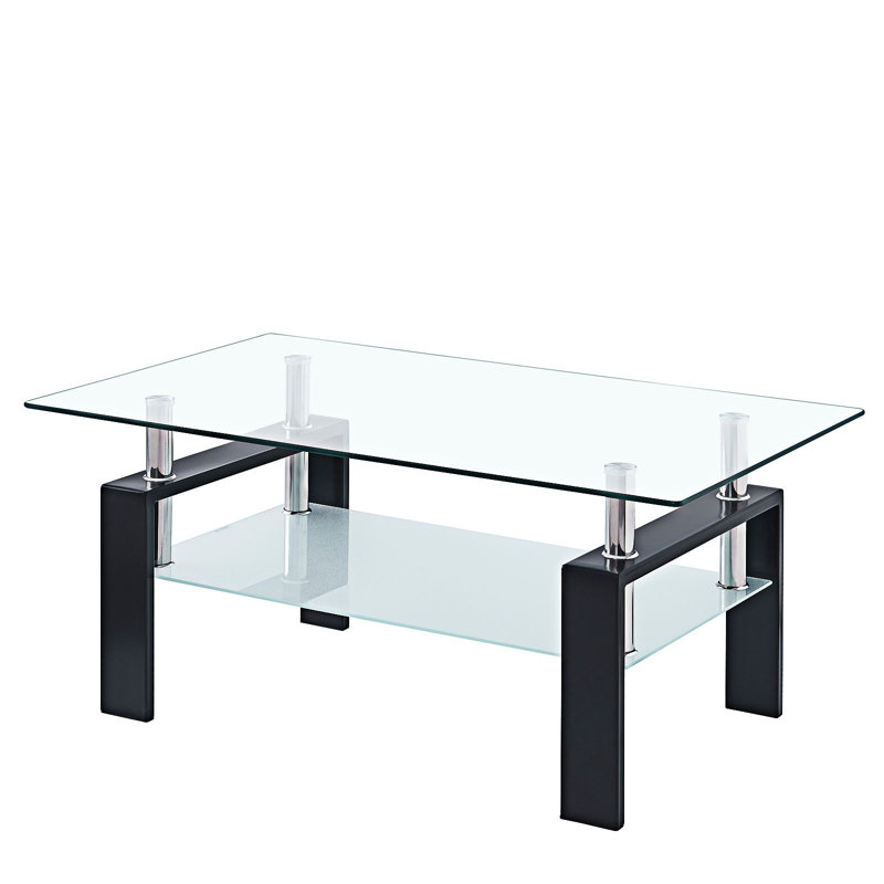 Tempered Clear Glass Coffee Table