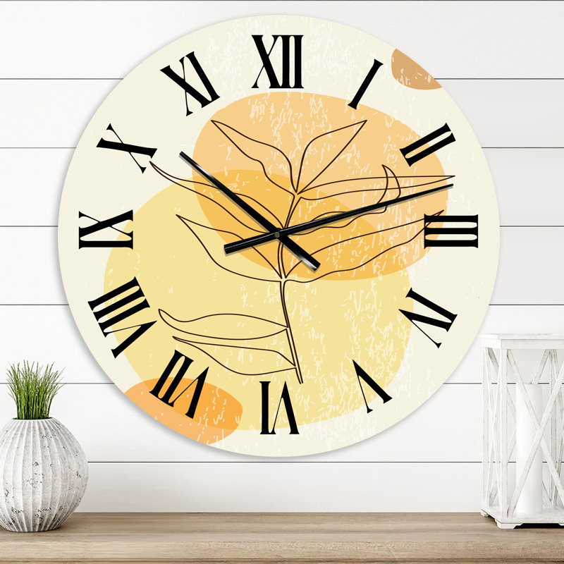 Minimal élémentaire organique et géométrique compostions XXXVII - horloge murale moderne, Petit