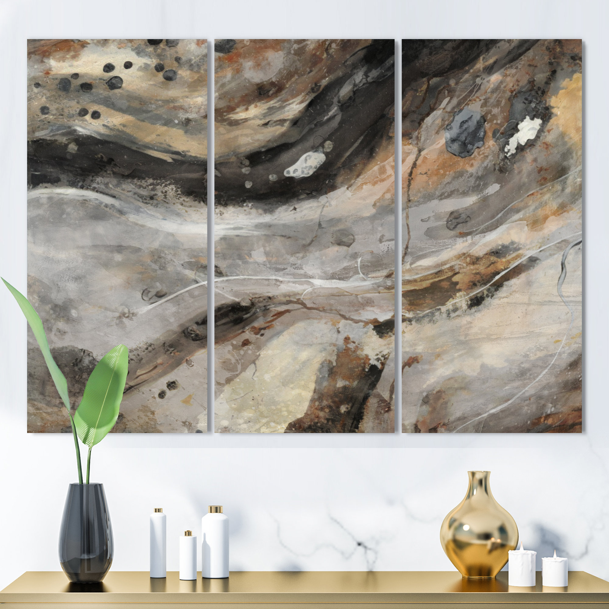 Ivy Bronx Morning Effervescence III - Abstract Canvas Wall Art Set ...
