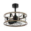 Ventilateur de plafond en cage 18 po avec ensemble d'éclairage et télécommande