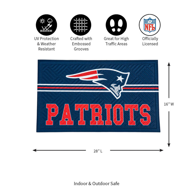 New England Patriots Embossed Doormat