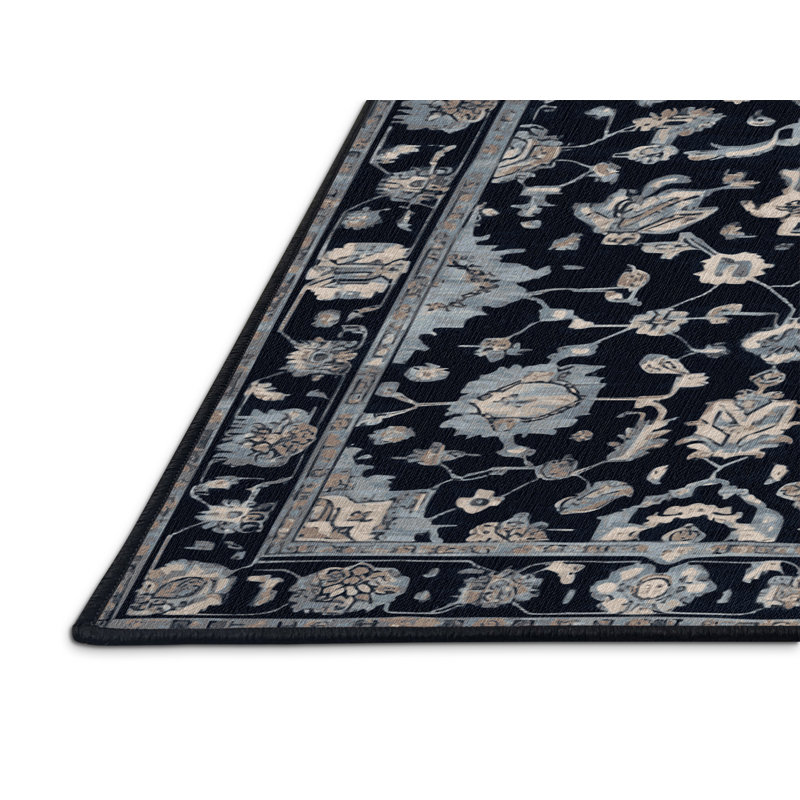 Machine Washable Overdyed Gray Area Rug, Rectangle 2' x 3'