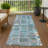 Machine Washable Indoor/Outdoor Chantille ACN2349 Abstract Rug-631018621