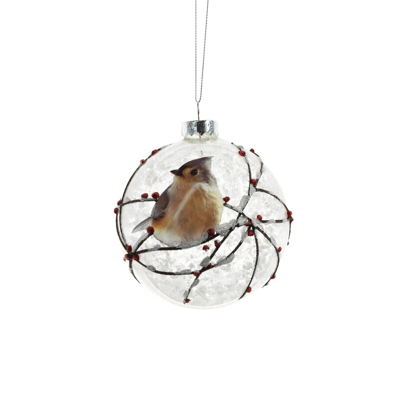Ornement transparent en forme de boule suspendue (paquet de 2)