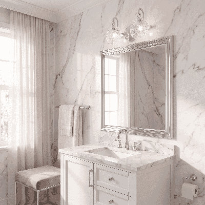 Kaelana 2-Light Vanity Light in Polished Chrome