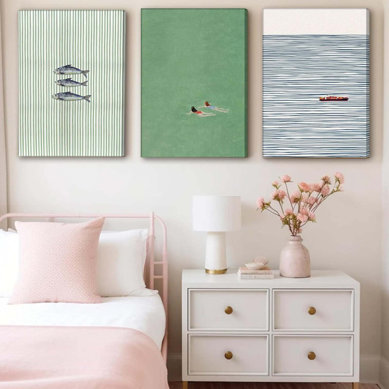 3 Piece Wrapped Canvas Print, 60cm H x 120cm W