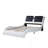 Faux Leather Queen Platform Bed With LED, Bluetooth & Massage Function