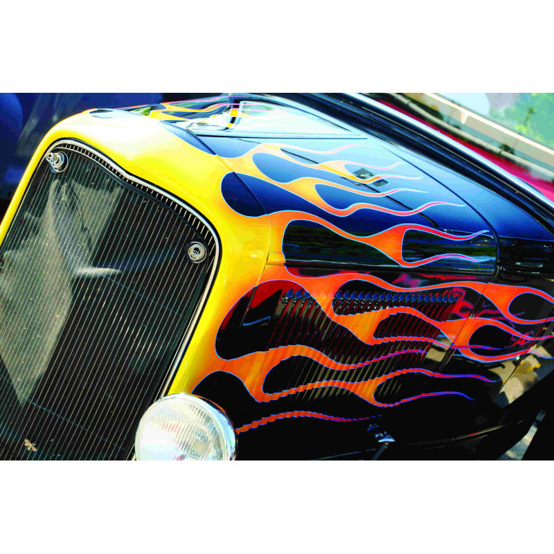 Flame Car - Photographie sur toile tendue, H 24 po x l 36 po