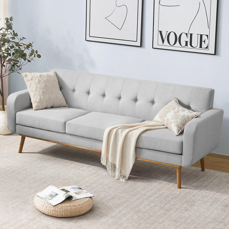 Canapé à accoudoirs l 79,9 po Analeah, Gris