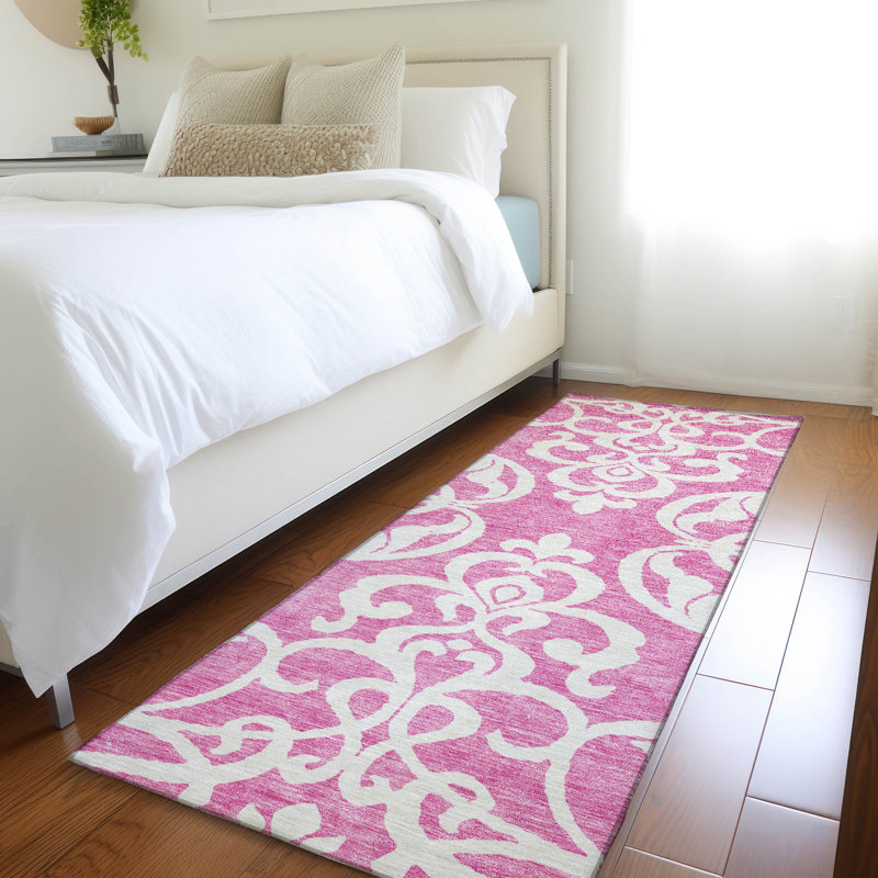 Premium Machine Washable Prisco Blush Rug, Runner 2'3" x 7'6"