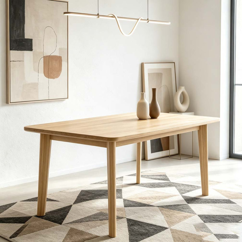 Rustic Farmhouse DiningTable, Natural