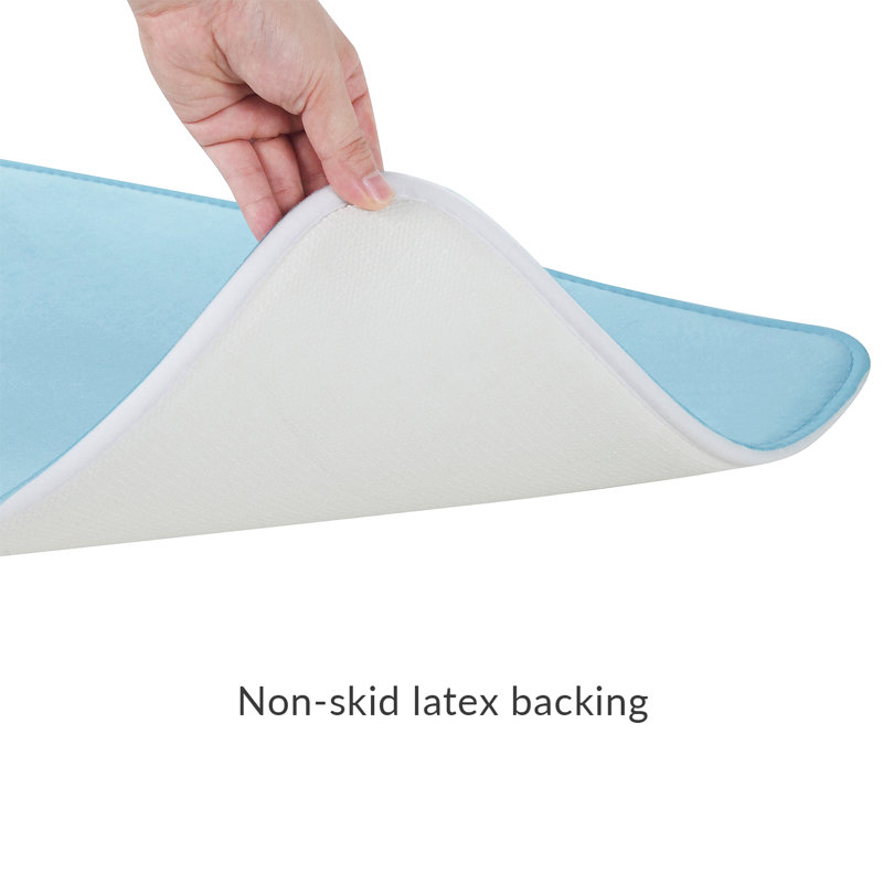 Surfs Up Coastal Memory Foam Rug with Palm Trees