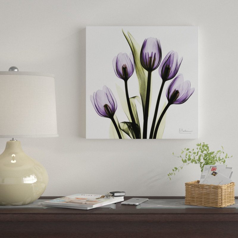 «Tulips Imagine», impression sur toile, H 12 po x l 12 po x P 1,5 po, Pas de tapis, Toile tendue
