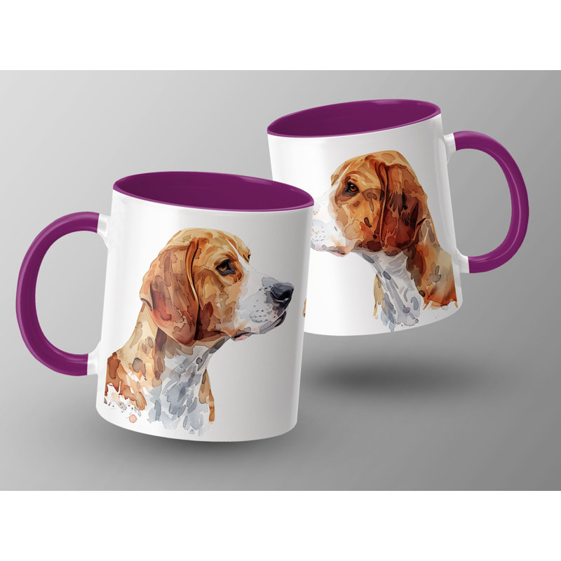 Ceramic Coffee Mug, Purple, 2