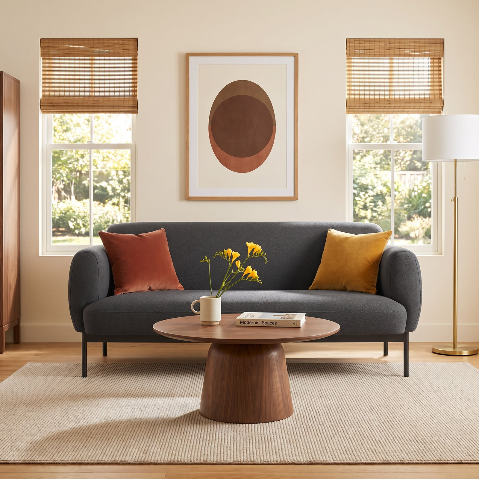 Puff Puff Upholstered Sofa, Puff Puff 67" Maharam Meld in Panda, 31" H x 67" W x 35" D