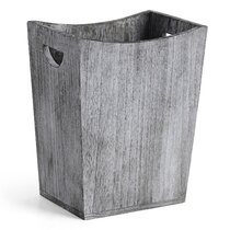 Office Trash Cans Garbage Can 5.3 Gallon Bathroom Trash Can, 2 Packs Large  Desk Wooden Trash Can for Kitchen for Near Desk, Bedroom, and Bathroom