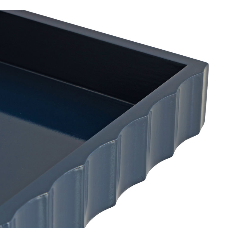 Plateau de service rectangulaire Cardella, Bleu marine