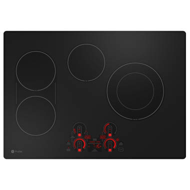 Sharp 30 Drop-In Radiant Electric Cooktop 30-in 4 Elements Smooth Surface  (Radiant) Black Electric Cooktop in the Electric Cooktops department at