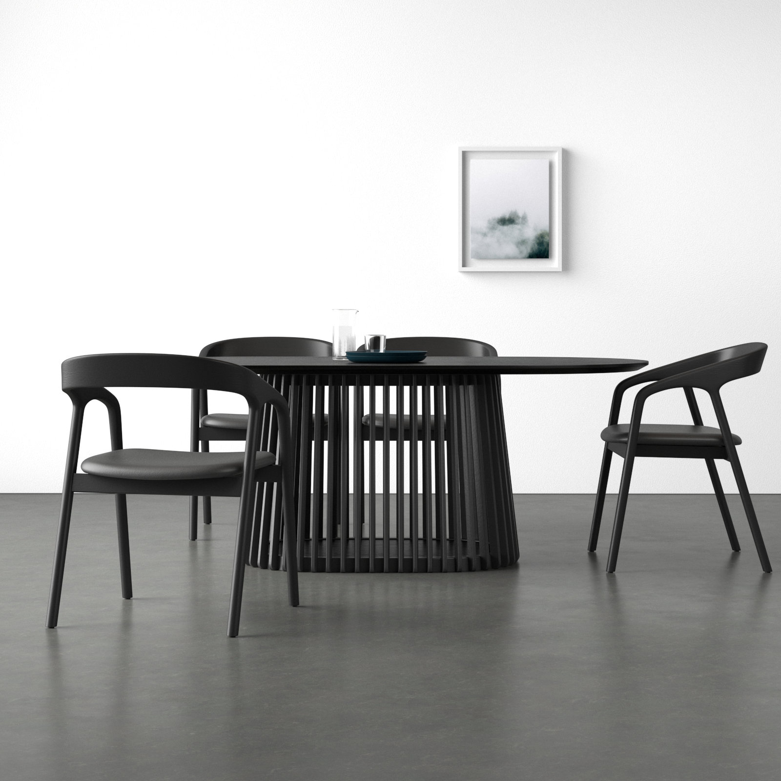 Brysa 5 - Piece Extendable Dining Set, Black, Black