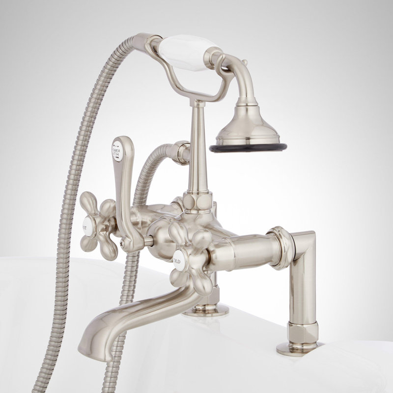 Deck Mounted Roman Tub Faucet, Brushed Nickel