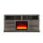 Iris 70"W Gray Walnut Finish TV Stand Console With Fireplace And Heater