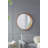 31.5" Round Pine Wood Mirror