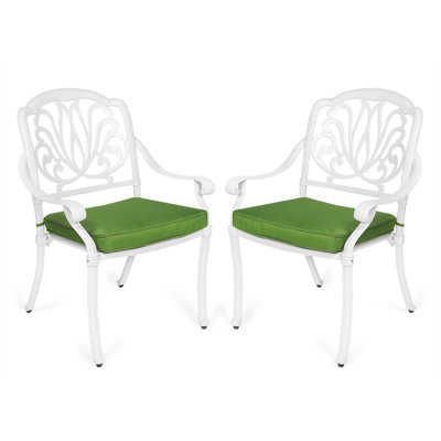 Outdoor Stacking Dining Armchair with Cushions