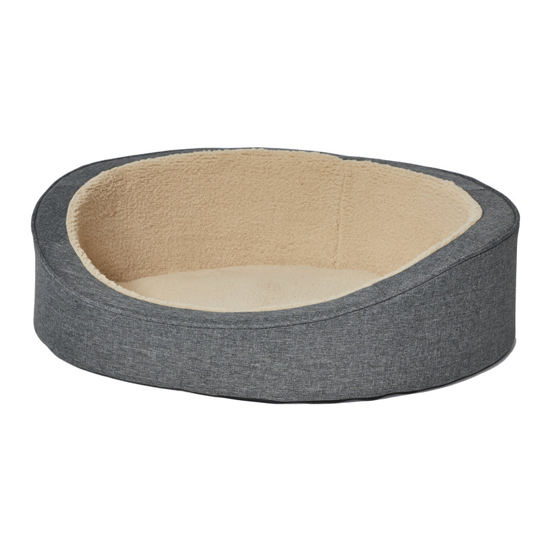 Lit pour animal de compagnie Hudson Midet de luxe pour animaux de compagnie QuietTime, gris