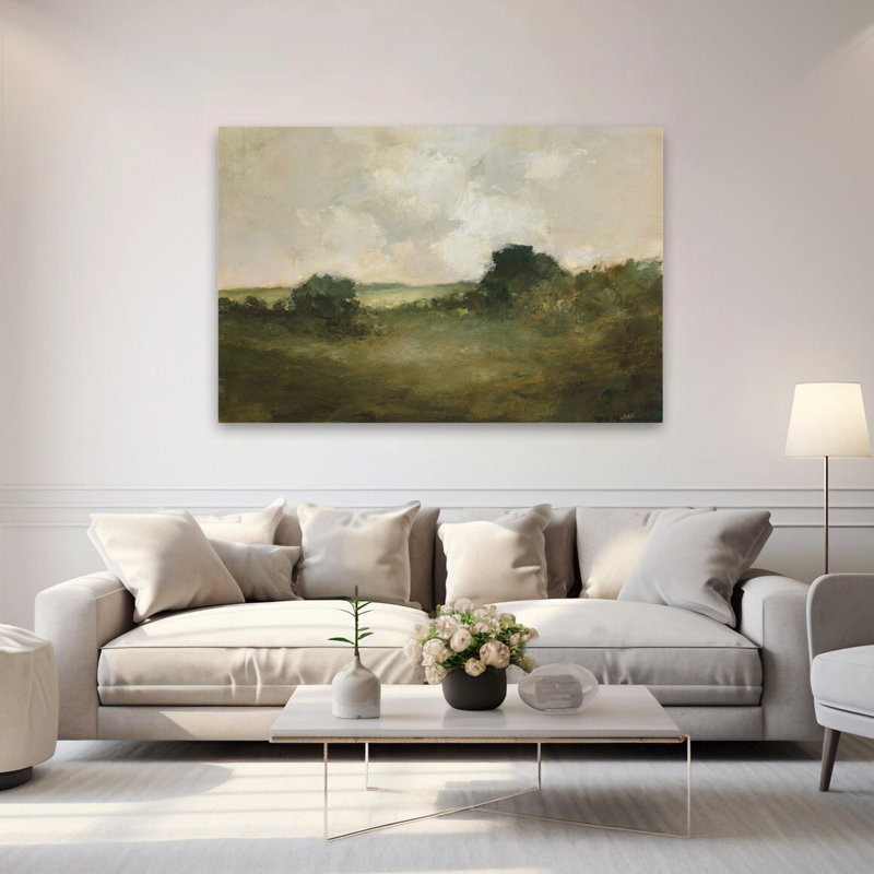 Vue contemporaine sur la campagne, H 60 po x l 40 po