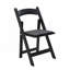 Chaise pliante rembourrée, peu encombrante, facile à transporter, 4 pièces, coussin noir / tablette noire, salle à manger-29666449-29666448