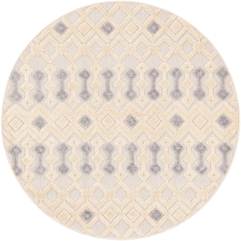 Alixs Abstract Indoor Rug, Round 4'1"