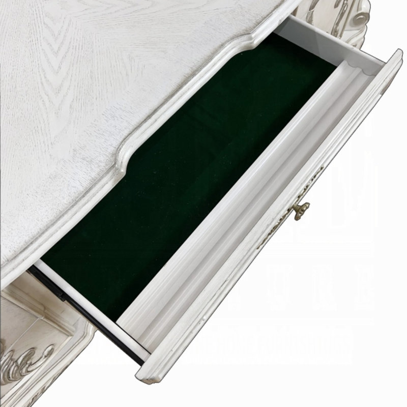 Bureau double caisson Vendome, Blanc os