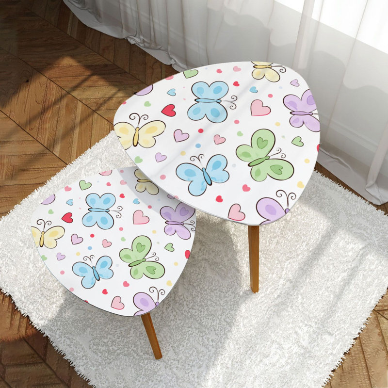 Ensemble de 2 tables basses gigognes Triangle