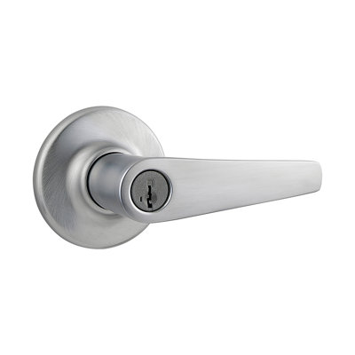 Delta Keyed Door Lever with Standard Trim Rosette