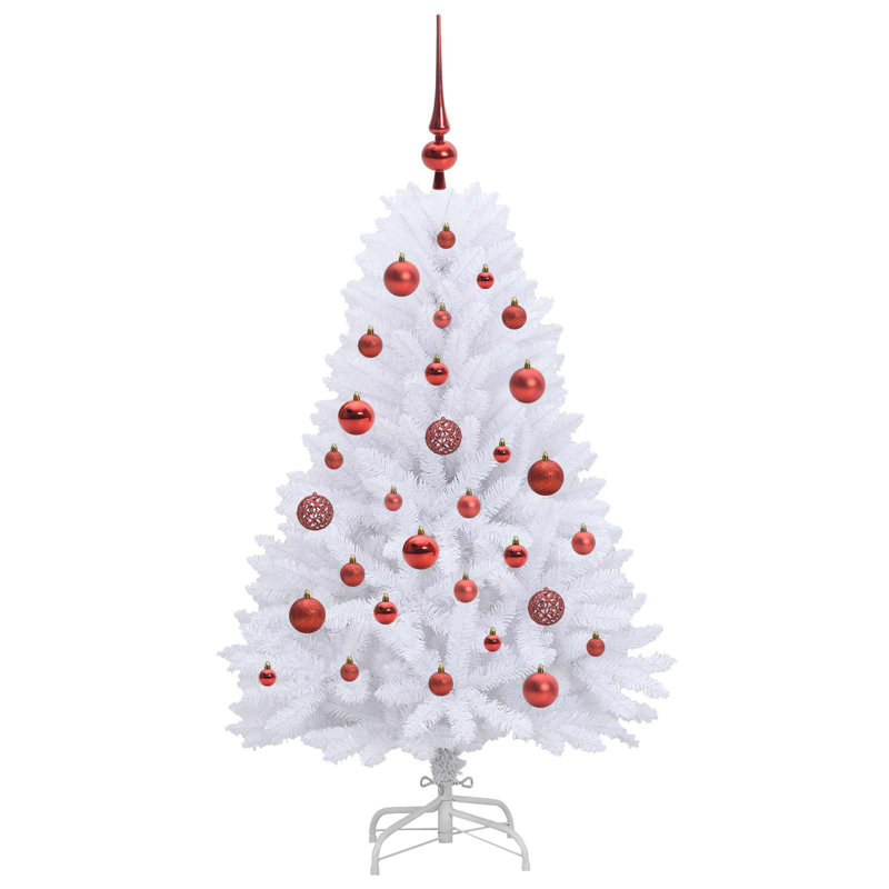 120cm H Lighted Artificial Christmas Tree, Red