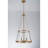 3-Light Kitchen Island Pendant Light With Tapered Glass